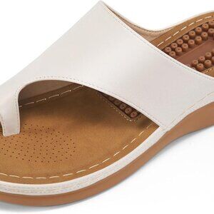 Women Wedge Sandals PU Bunion Corrector Adjustable TPR Sole Summer Shoe